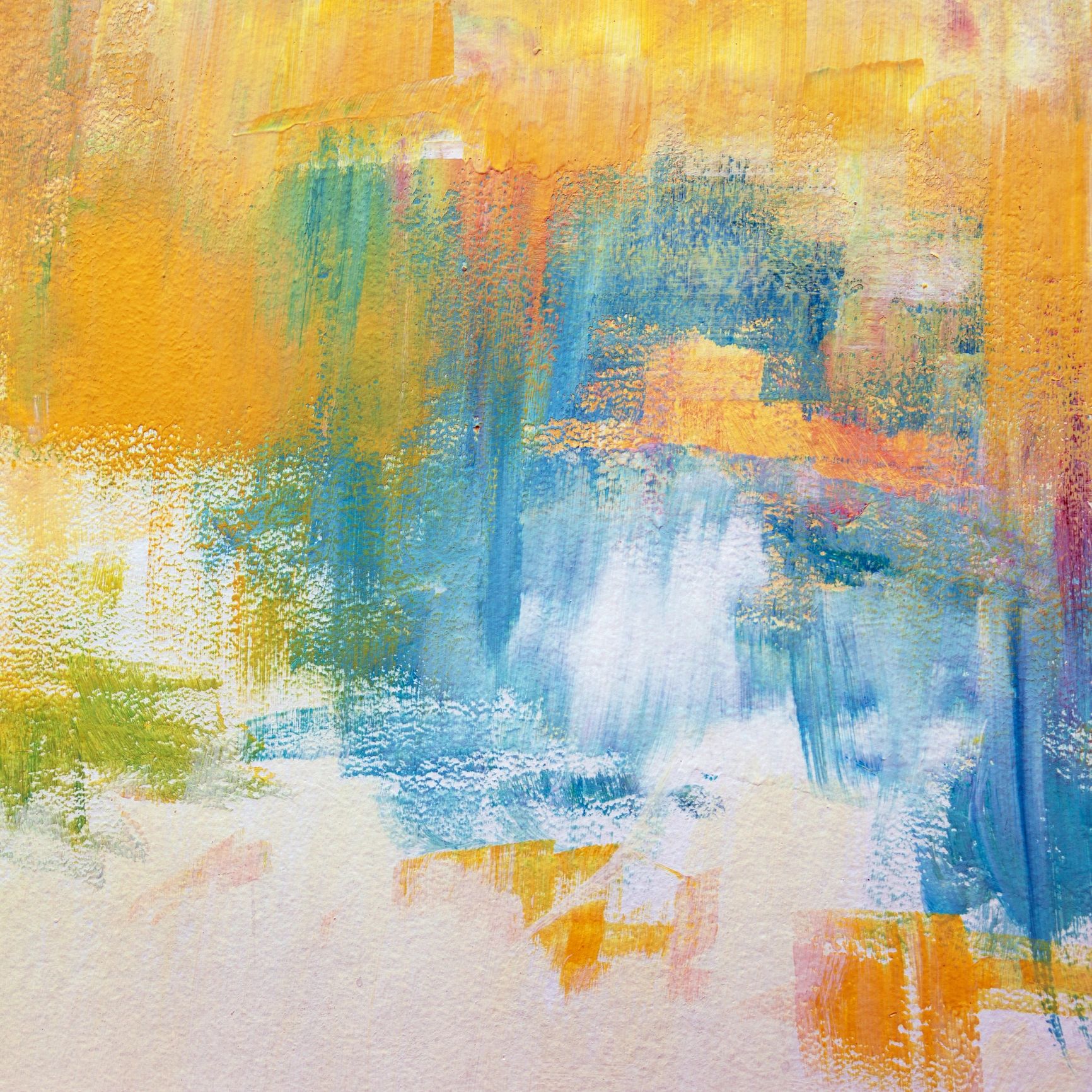 Abstract painted surface with visible brushwork